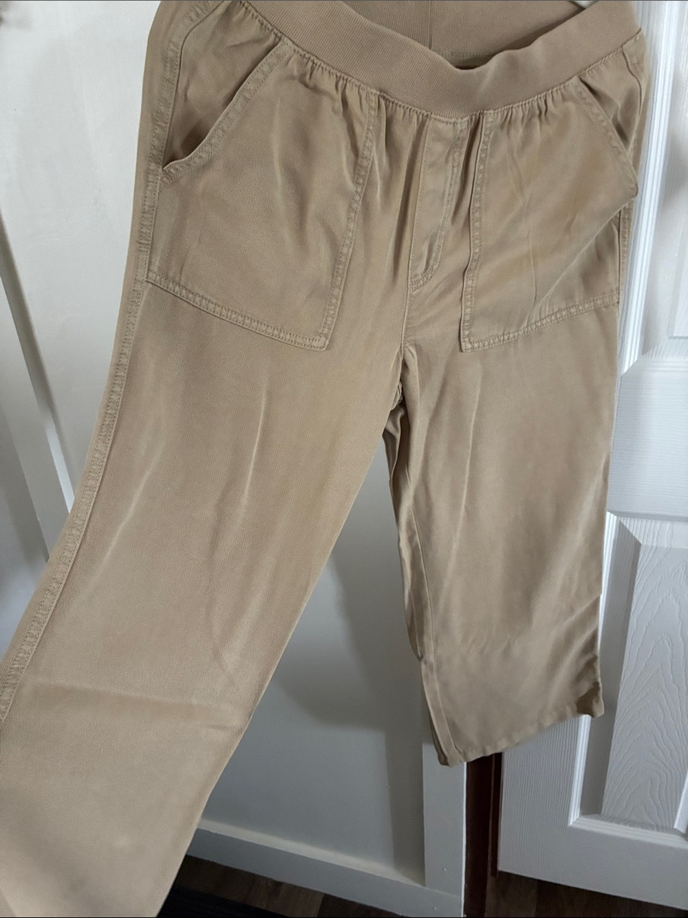St. John's Bay Cropped Stretch Ankle Pants in Khaki